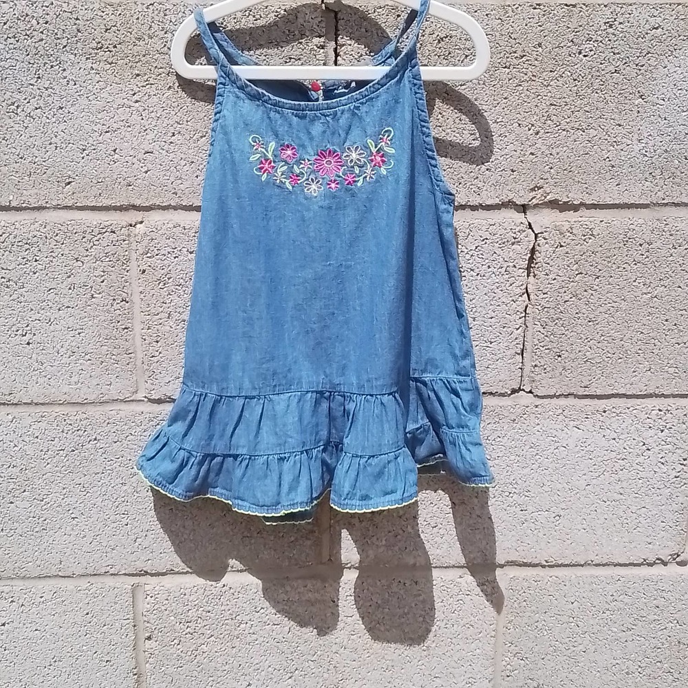 Vince Camuto Cotton Tunic Girls Size 8 in Denim Wash